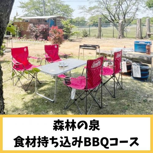 【森林の泉】食材持ち込み手ぶらBBQコース(6名様以上)/